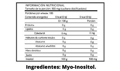 3 inositol de 90 g - 540 porciones en total