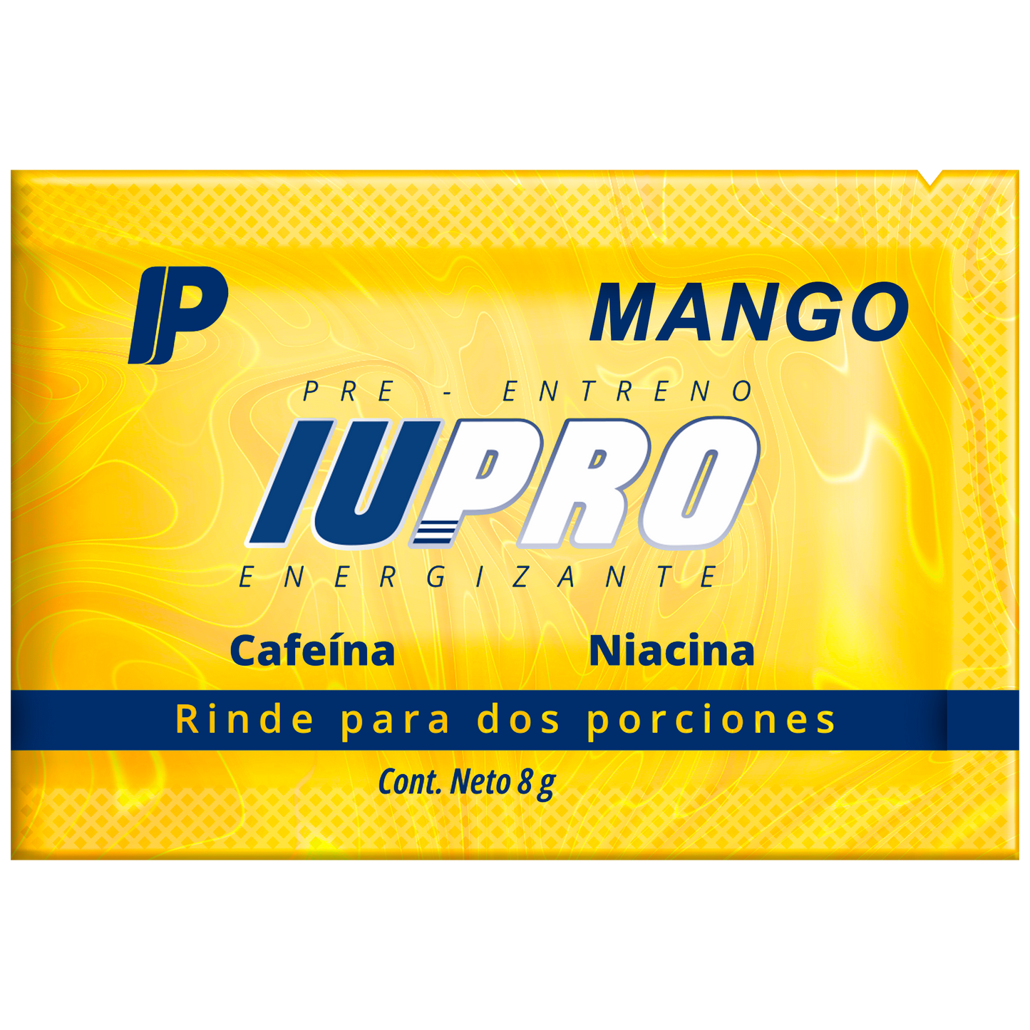 Pre entreno 150 mg cafeína | 50 mg niacina | Energizante | Rinde 2 porciones | Uva | Mango | Fresa