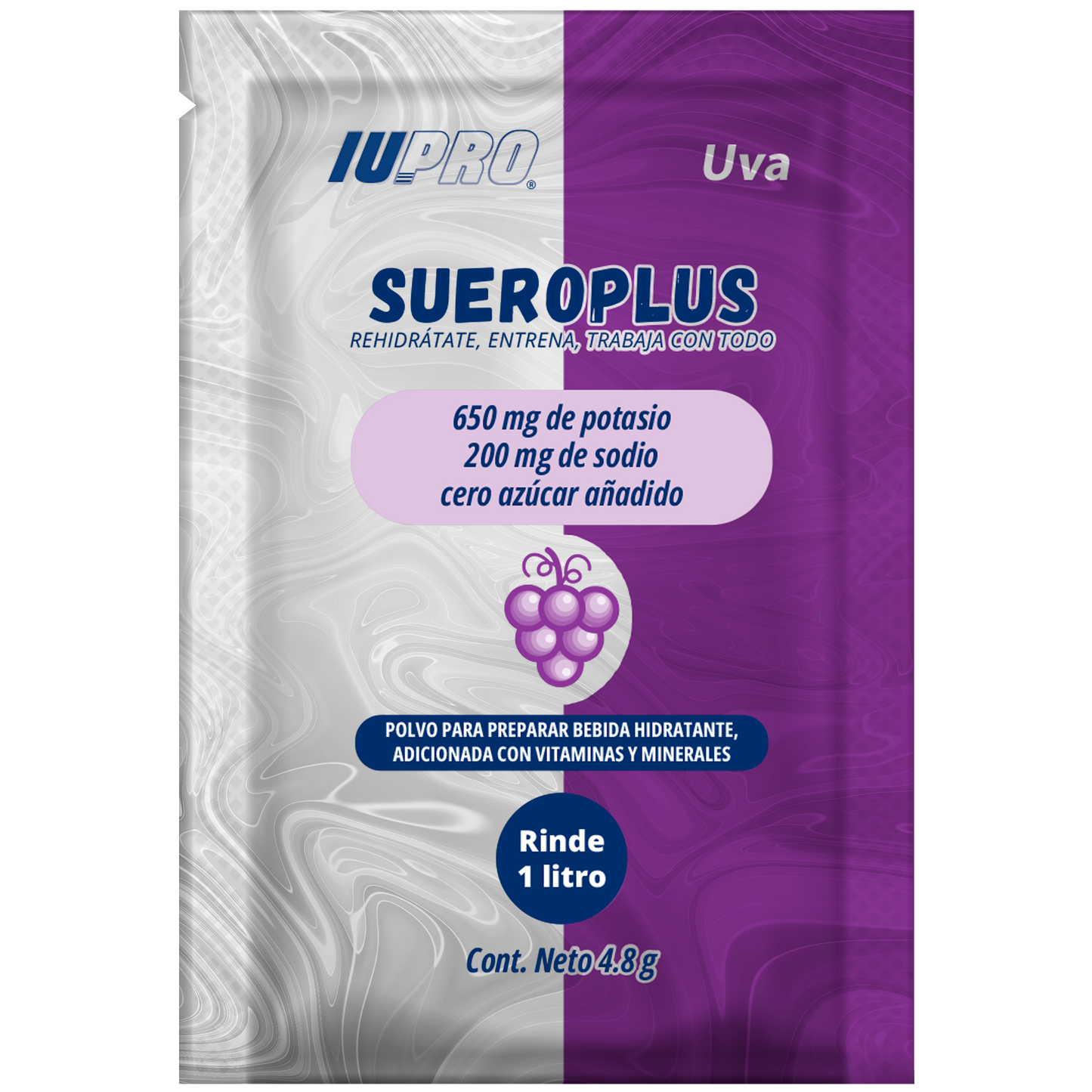 Sueroplus 1 L | Electrolitos sin azúcar | Naranja | Limón | Uva | Fresa
